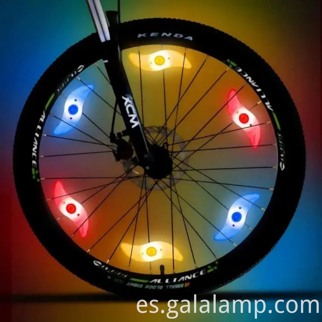 Luces de ruedas de bicicleta vibrantes para una visibilidad nocturna mejorada